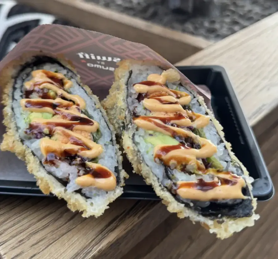 Crunchy sushi burrito